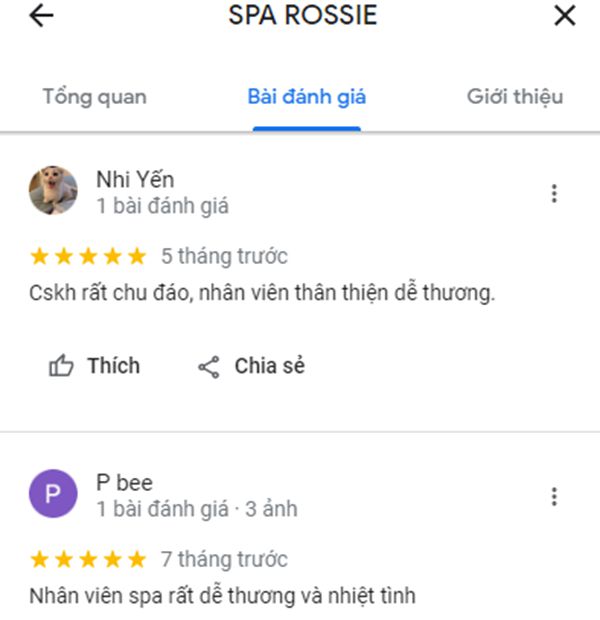 Đánh giá của khách hàng