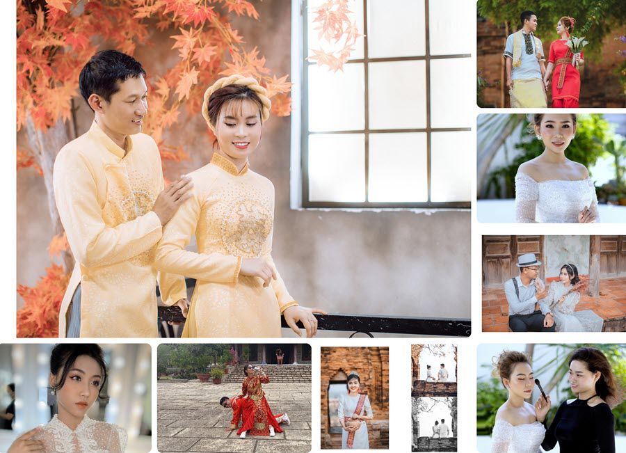 Các trang phục áo dài tại Hoàng Tuấn Wedding Studio