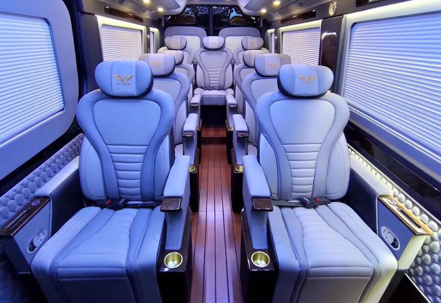 Xe ghế ngồi Limousine 9 chỗ của nhà xe Quỳnh Như Limousine