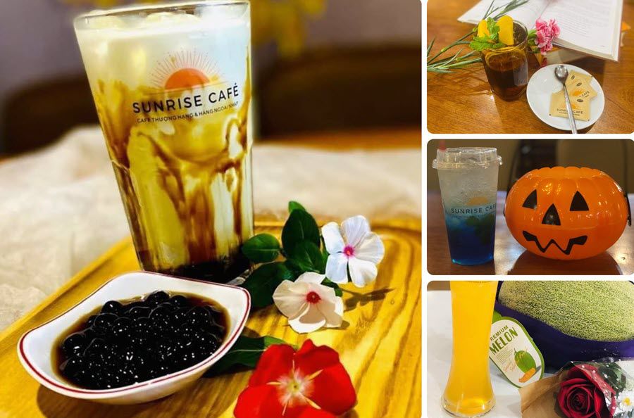 Thực đơn đa dạng tại quán Sunrise Cafe