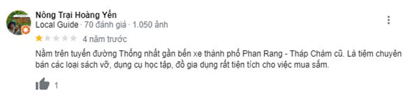 Đánh giá của khách hàng về nhà sách Nguyễn Văn Cừ tại Phan Rang