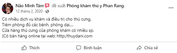 Một vài nhận xét về phòng khám Thú y Phan Rang