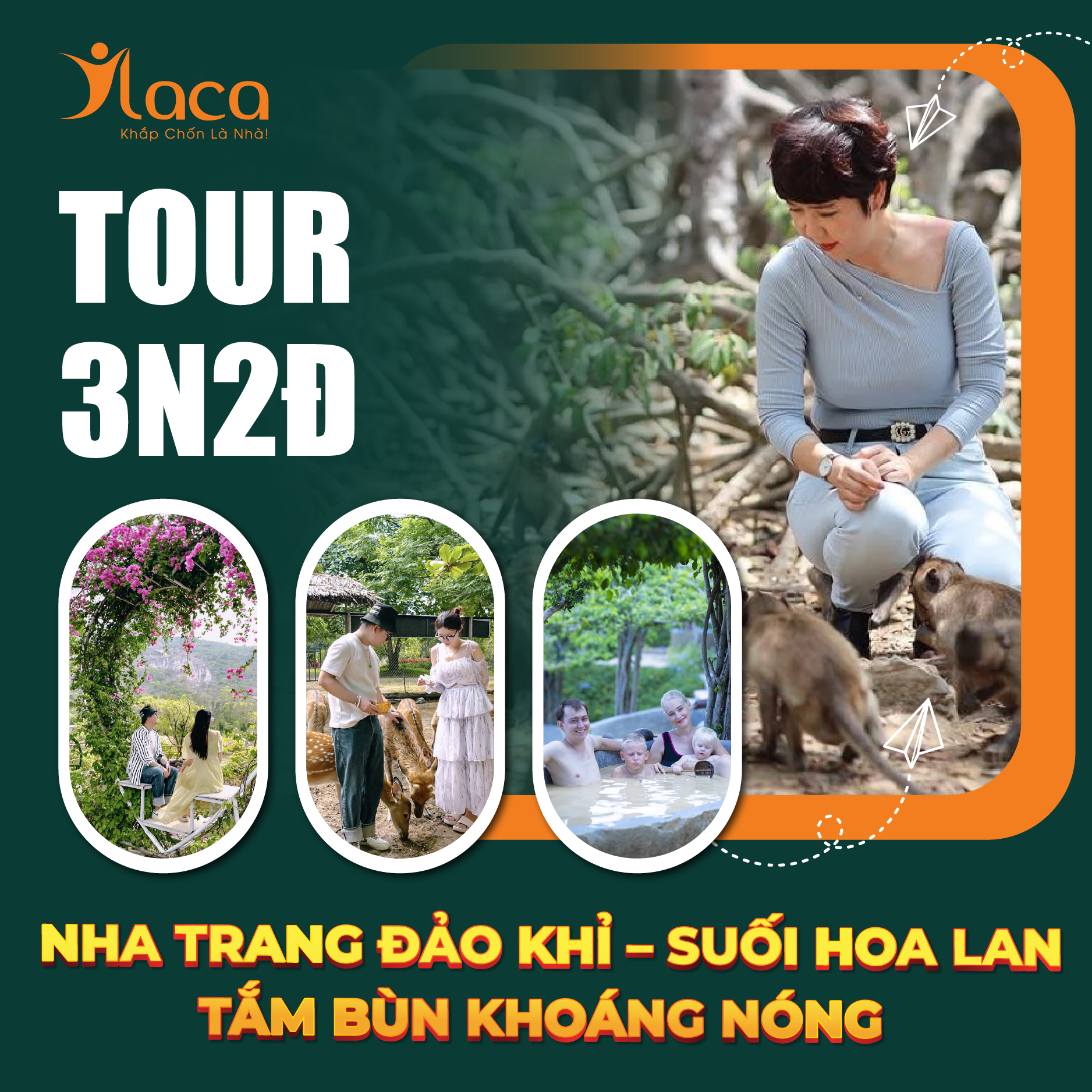 TOUR DU LỊCH NHA TRANG 3 NGÀY 2 ĐÊM: ĐẢO KHỈ – SUỐI HOA LAN – TẮM BÙN KHOÁNG NÓNG