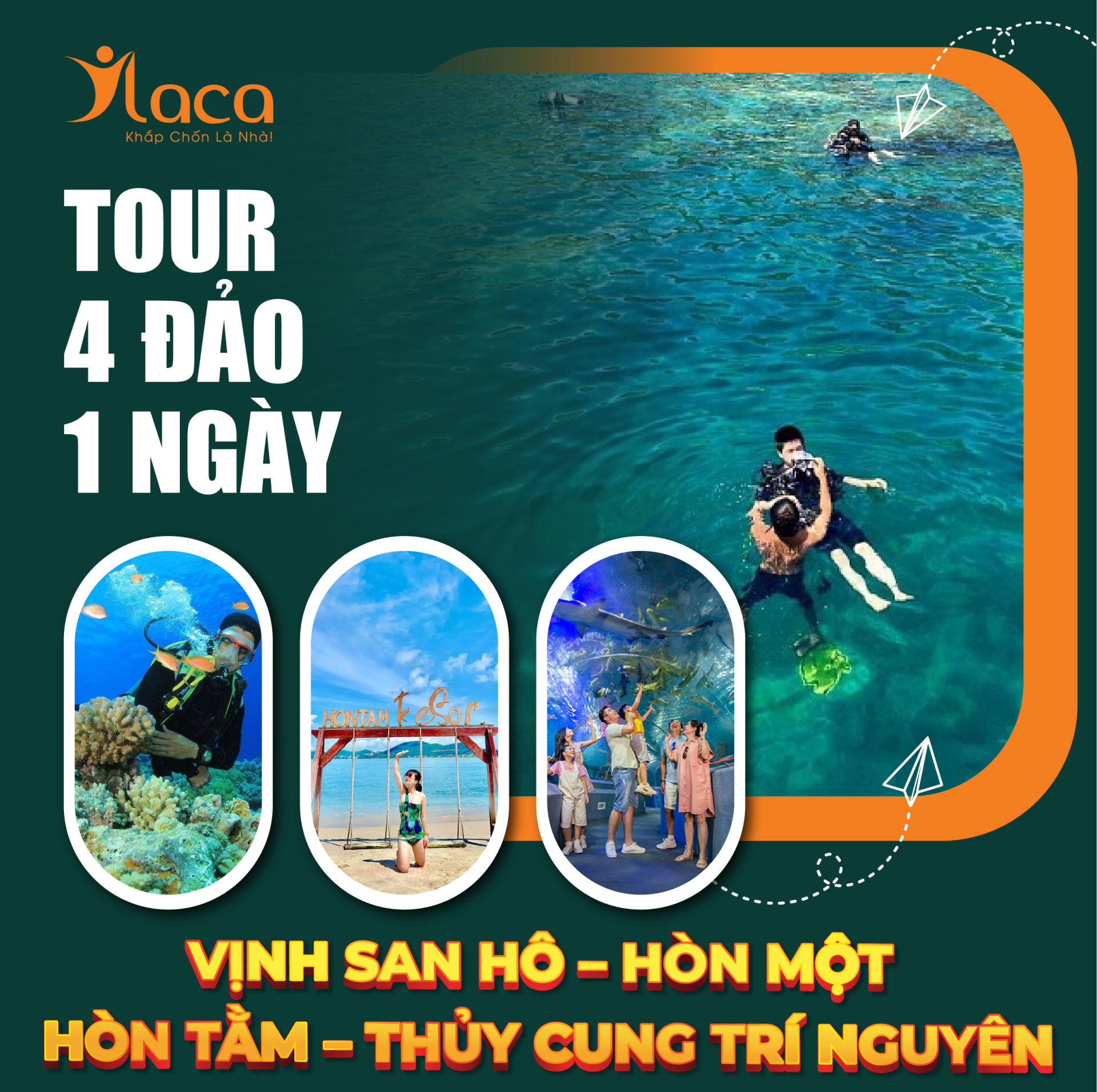 TOUR NHA TRANG 1 NGÀY: TOUR 4 ĐẢO VỊNH SAN HÔ – HÒN MỘT – HÒN TẰM – THỦY CUNG TRÍ NGUYÊN [TRỌN GÓI – HẤP DẪN]