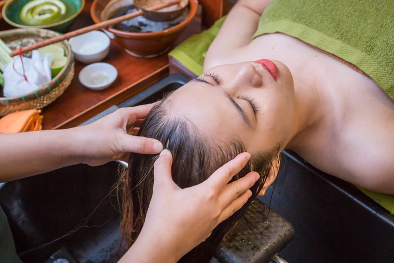 Gội đầu dưỡng sinh tại Hạnh Vũ Spa Đà Lạt gồm 15 bước