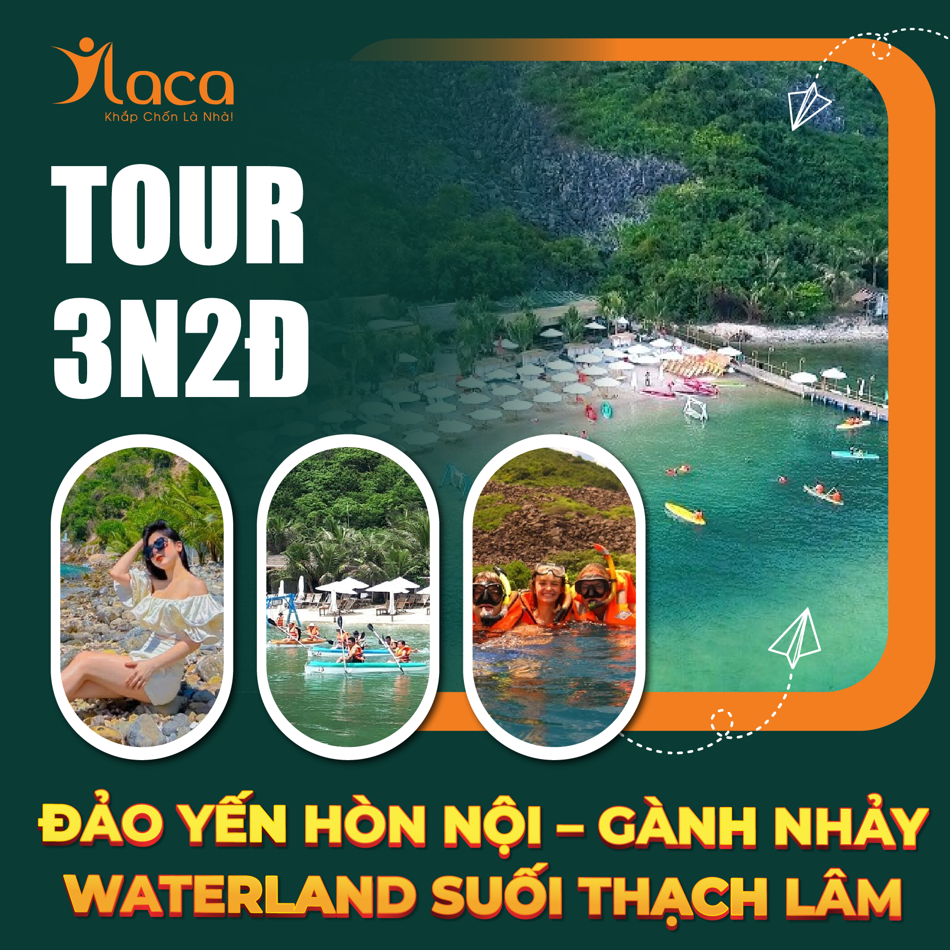 TOUR ĐẢO YẾN HÒN NỘI – GÀNH NHẢY – WATERLAND SUỐI THẠCH LÂM 3N2Đ