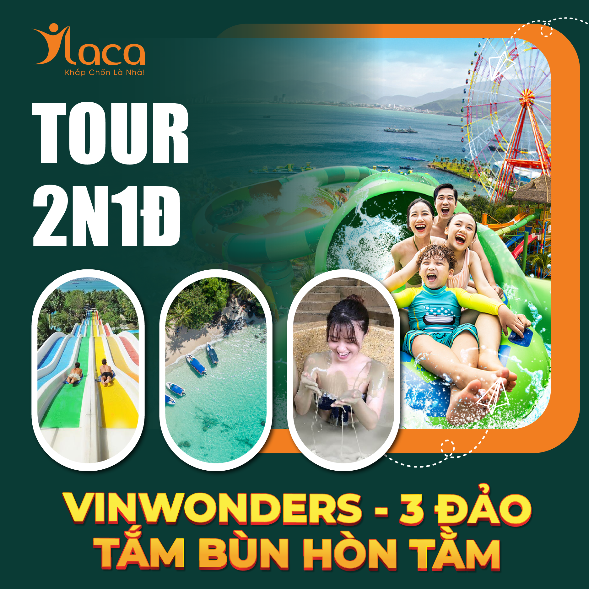 TOUR CITY TOUR NHA TRANG – VINWONDERS – 3 ĐẢO VỊNH NHA TRANG – TẮM BÙN HÒN TẰM 2N1Đ