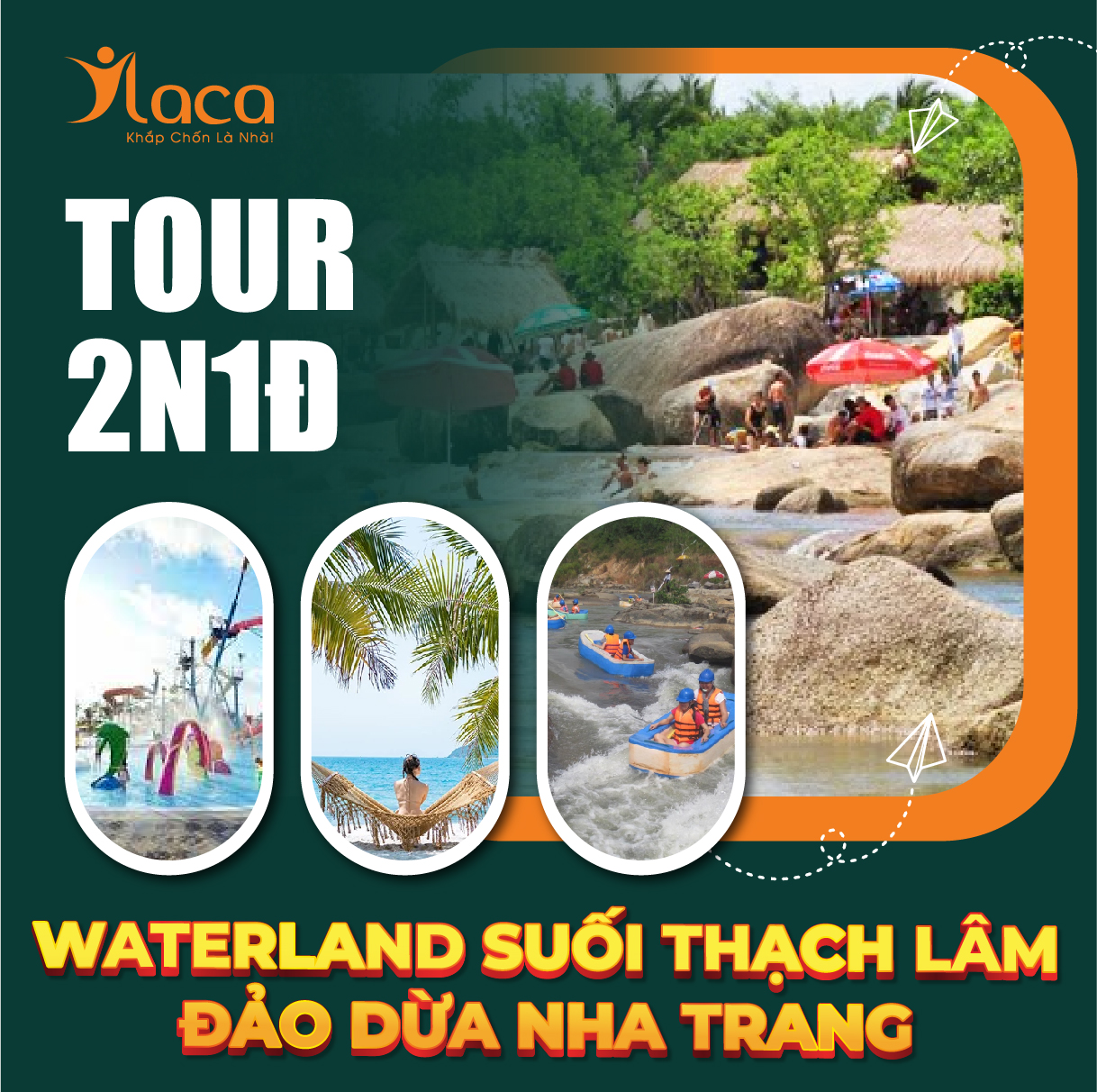 TOUR WATERLAND SUỐI THẠCH LÂM – ĐẢO DỪA NHA TRANG 2N1Đ