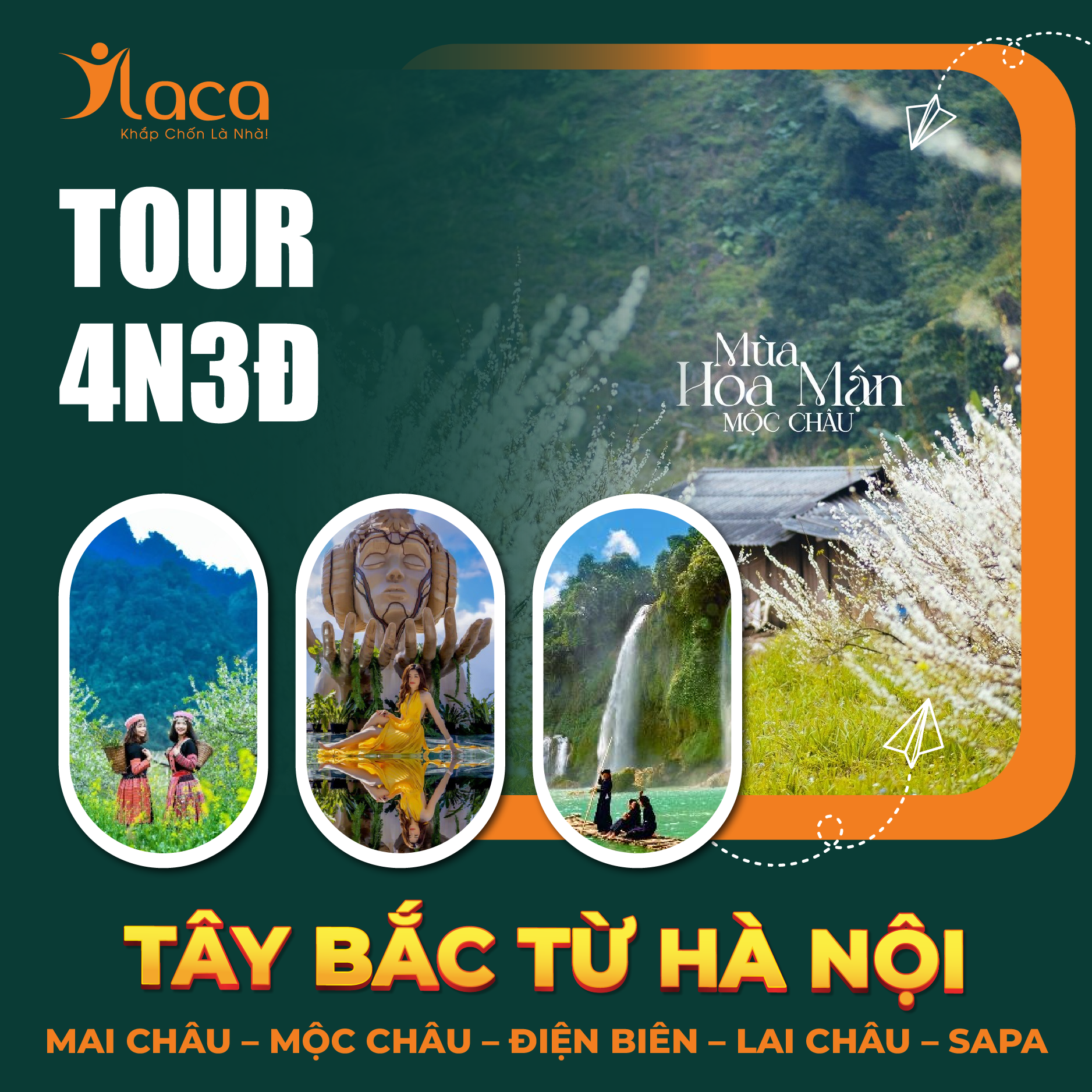 TOUR TÂY BẮC TỪ HÀ NỘI: MAI CHÂU – MỘC CHÂU – ĐIỆN BIÊN – LAI CHÂU – SAPA