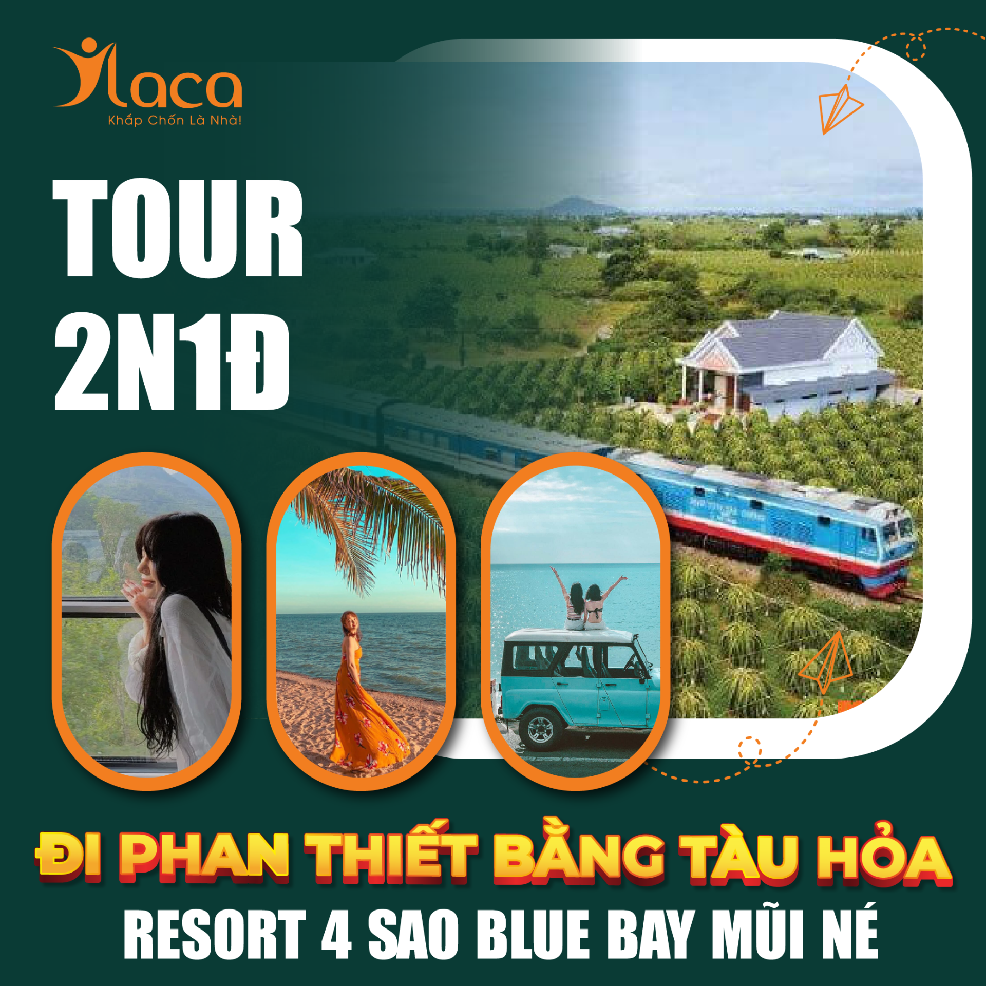 Tour đi Phan Thiết bằng tàu hỏa – Resort 4 sao Blue Bay Mũi Né