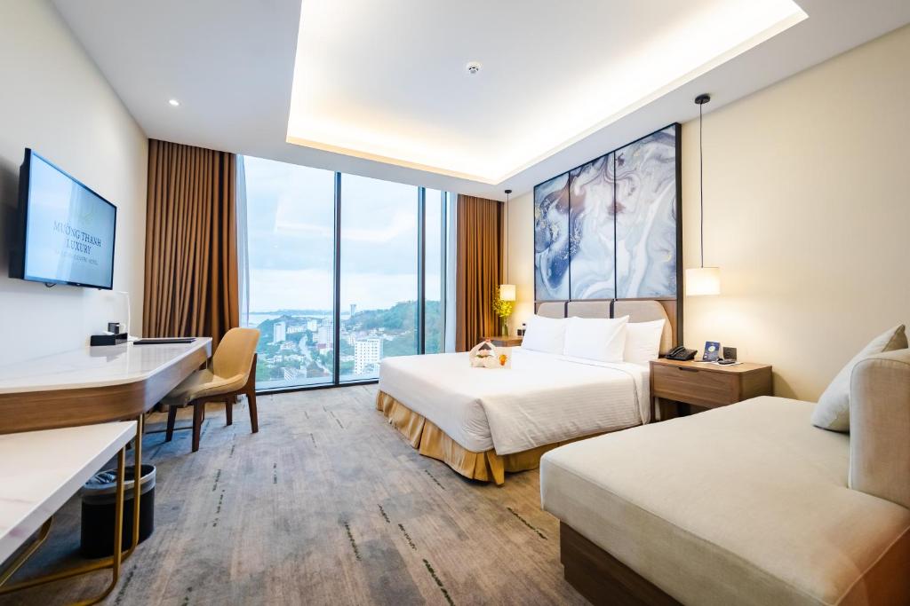 Phòng nghỉ tại Khách sạn Mường Thanh Luxury Hạ Long Centre