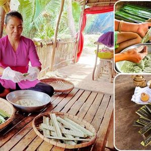 Trải nghiệm làm bánh lá Cô Ba Sữa – Tour du lịch Trà Vinh 1 ngày