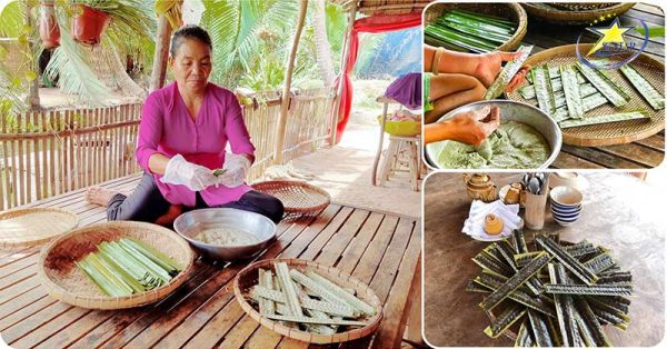 Trải nghiệm làm bánh lá Cô Ba Sữa – Tour du lịch Trà Vinh 1 ngày